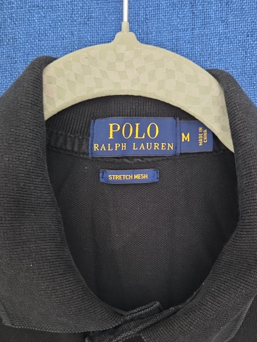 Polo by Ralph Lauren Black Stretch Mesh Short-Sleeve Polo with White Pony Size M - Picture 3 of 7